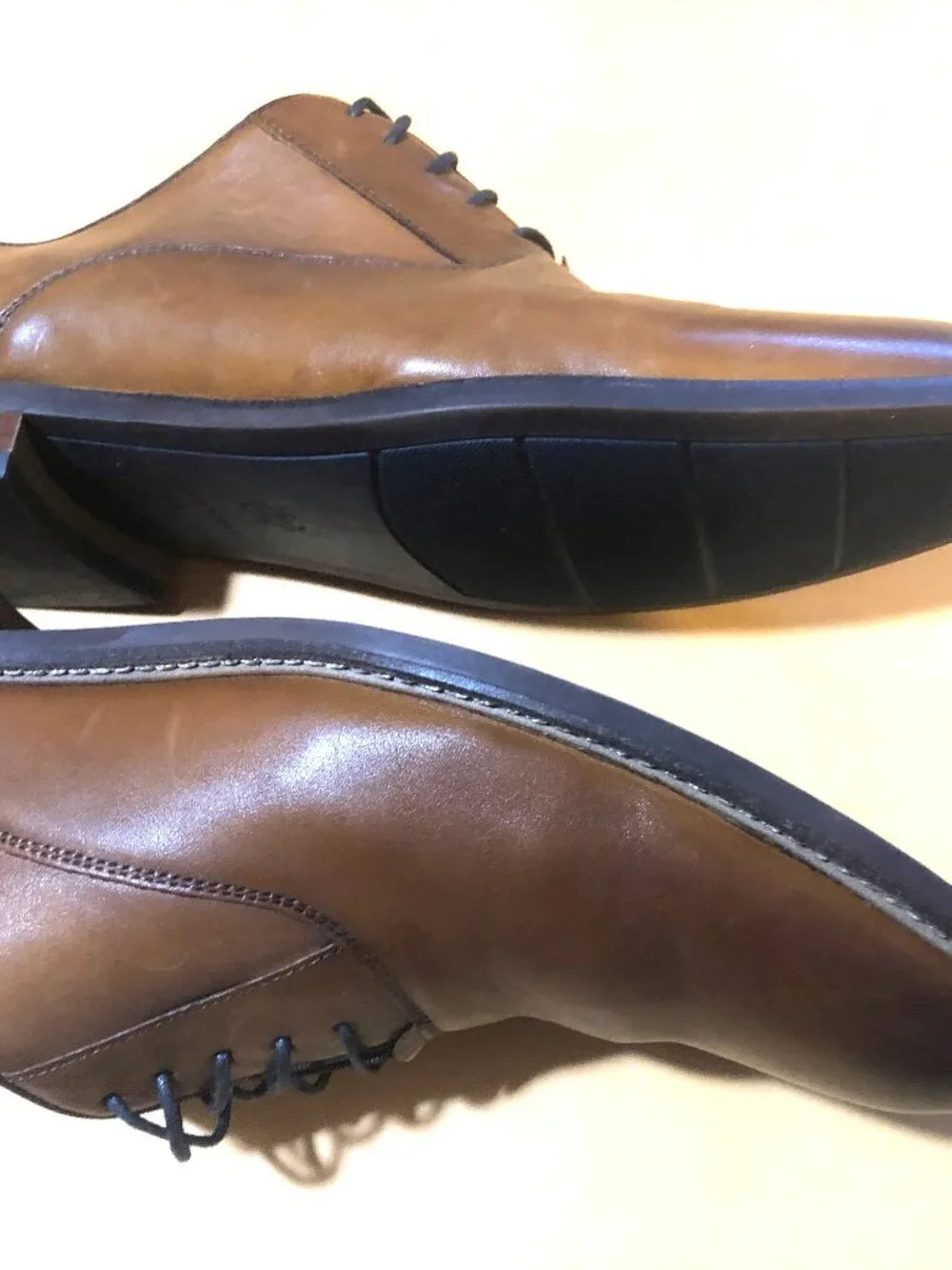 Aston Grey Leu Oxford Brown Leather Lace Up Shoes Men's Size 10